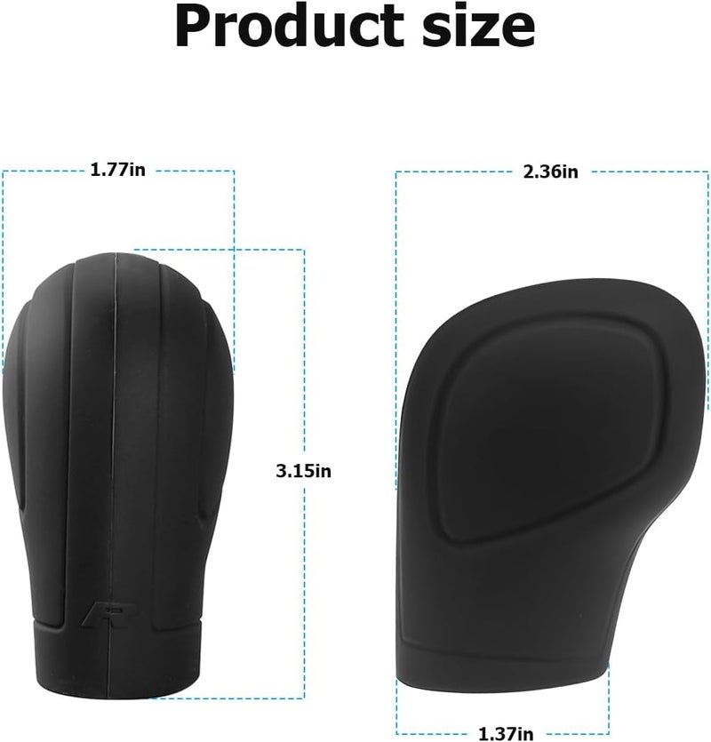 zipelo غطاء عصا تغيير السرعة للسيارة - عبوة 2، واقي عصا تغيير السرعة المضاد للانزلاق، غطاء مريح من السيليكون لفرامل اليد للرجال والنساء، ملحقات داخلية عالمية للسيارات - Image 2